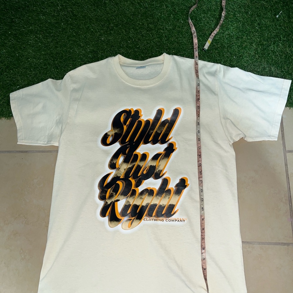 SJR Clothing company Stylish Cream Graphic Tee